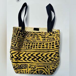 Artistic Yellow and Black Tote Bag